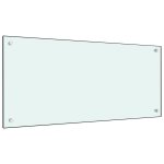 Vidaxl dosseret de cuisine blanc 90 x 40 cm verre tremp