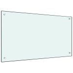 Vidaxl dosseret de cuisine blanc 90 x 50 cm verre tremp