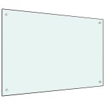 Vidaxl dosseret de cuisine blanc 90 x 60 cm verre tremp