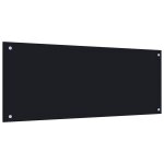 Vidaxl dosseret de cuisine noir 100 x 40 cm verre tremp
