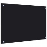 Vidaxl dosseret de cuisine noir 70 x 50 cm verre tremp