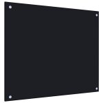Vidaxl dosseret de cuisine noir 70 x 60 cm verre tremp