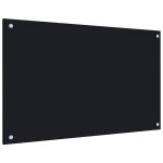 Vidaxl dosseret de cuisine noir 80 x 50 cm verre tremp