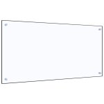 Vidaxl dosseret de cuisine transparent 100 x 50 cm verre tremp