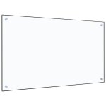 Vidaxl dosseret de cuisine transparent 100 x 60 cm verre tremp