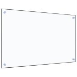Vidaxl dosseret de cuisine transparent 80 x 50 cm verre tremp