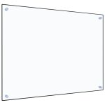 Vidaxl dosseret de cuisine transparent 80 x 60 cm verre tremp