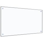 Vidaxl dosseret de cuisine transparent 90 x 50 cm verre tremp