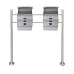 Vidaxl double boîte à lettre sur support en acier inoxydable Vidaxl double boîte à lettre sur support en acier inoxydable