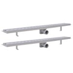 Vidaxl drain de douche lin�aire 2 pcs ligne 930x140mm acier inoxydable