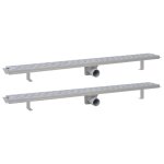 Vidaxl drain de douche lin�aire 2pcs ligne 1030x140mm acier inoxydable