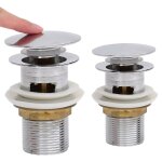 Vidaxl drain  poussoir avec dbordement chrome 6, 4x6, 4x9, 1 cm
