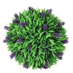 Vidaxl ensemble de 2 boules de buis artificiel avec lavande 30 cm