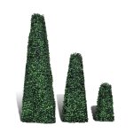 Vidaxl ensemble de 3 buis forms artificiels pyramidaux