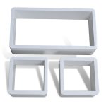 Vidaxl ensemble de 3 tagres cube