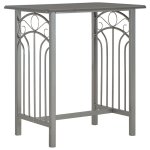 Vidaxl ensemble de bar 3 pcs bois et acier anthracite