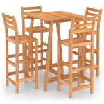 Vidaxl ensemble de bar d'extrieur 5 pcs bois d'acacia massif