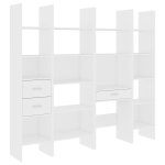 Vidaxl ensemble de bibliothèque 4 pcs blanc aggloméré Vidaxl ensemble de bibliothèque 4 pcs blanc aggloméré