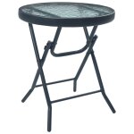 Vidaxl ensemble de bistro 3 pcs noir acier