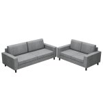 Vidaxl ensemble de canapé 2 pcs 5 places tissu gris clair Vidaxl ensemble de canapé 2 pcs 5 places tissu gris clair