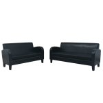 Vidaxl ensemble de canaps 2 pcs cuir synthtique noir