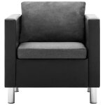 Vidaxl ensemble de canapé 2 pcs similicuir noir et gris clair Vidaxl ensemble de canapé 2 pcs similicuir noir et gris clair