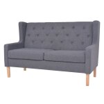 Vidaxl ensemble de canaps 2 pcs tissu gris
