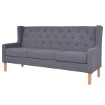 Vidaxl ensemble de canapés 2 pcs tissu gris Vidaxl ensemble de canapés 2 pcs tissu gris