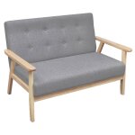 Vidaxl ensemble de canaps 2 pcs tissu gris clair