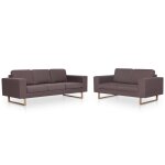 Vidaxl ensemble de canap� 2 pcs tissu taupe