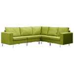 Vidaxl ensemble de canap�s 5 pcs tissu vert