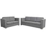 Vidaxl ensemble de canaps deux pices tissu gris clair
