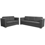 Vidaxl ensemble de canapés deux pièces tissu gris foncé Vidaxl ensemble de canapés deux pièces tissu gris foncé
