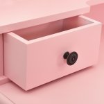 Vidaxl ensemble de coiffeuse avec tabouret rose 80x69x141 cm paulownia Vidaxl ensemble de coiffeuse avec tabouret rose 80x69x141 cm paulownia