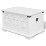 Vidaxl ensemble de deux coffres de rangement blanc Vidaxl ensemble de deux coffres de rangement blanc