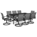 Vidaxl ensemble  dner de jardin 9 pcs textilne et acier