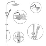 Vidaxl ensemble de douche à deux têtes avec douchette acier inoxydable Vidaxl ensemble de douche à deux têtes avec douchette acier inoxydable