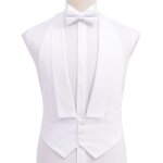 Vidaxl ensemble de gilet et de papillon white tie pour hommes taille m