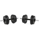 Vidaxl ensemble d'haltres 14 pcs 20 kg