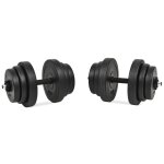 Vidaxl ensemble d'haltres 18 pcs 40 kg