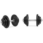Vidaxl ensemble d'haltres 18 pcs 40 kg fonte