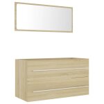 Vidaxl ensemble de meubles de bain 2 pcs chne sonoma agglomr