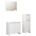 Vidaxl ensemble de meubles de bain 3 pcs blanc brillant aggloméré Vidaxl ensemble de meubles de bain 3 pcs blanc brillant aggloméré