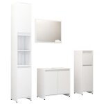 Vidaxl ensemble de meubles de bain 4 pcs blanc brillant agglomr