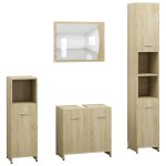 Vidaxl ensemble de meubles de bain 4 pcs chne sonoma agglomr
