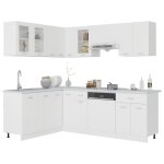 Vidaxl ensemble de meubles de cuisine 11 pcs blanc agglomr