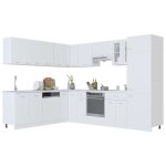 Vidaxl ensemble de meubles de cuisine 14 pcs blanc agglomr