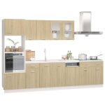 Vidaxl ensemble de meubles de cuisine 7 pcs chne sonoma agglomr