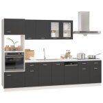 Vidaxl ensemble de meubles de cuisine 7 pcs gris agglomr