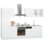 Vidaxl ensemble de meubles de cuisine 8 pcs blanc agglomr